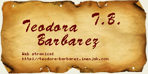 Teodora Barbarez vizit kartica